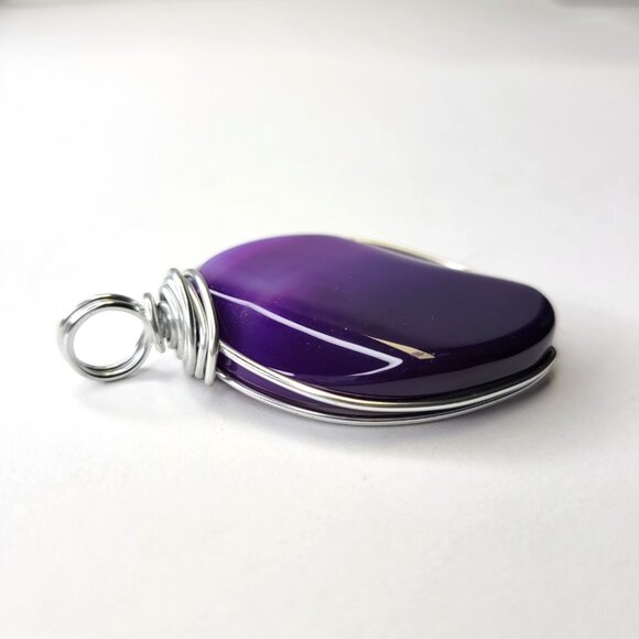 Large Purple Agate Pendant - Picture 10 of 16